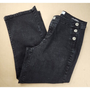 Nicole Miller Nomad Super High Rise Wide Leg Pants Size 8 Black Cropped